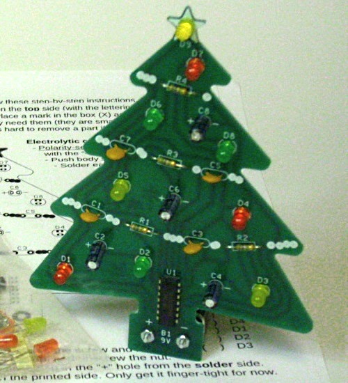 My Original Assembled Electronic Christmas Card